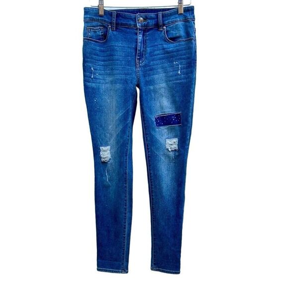 Chico's The Platinum Jegging Jeans Women's Size 00 Straight-leg Mid-Rise Mid-Was - Picture 6 of 11